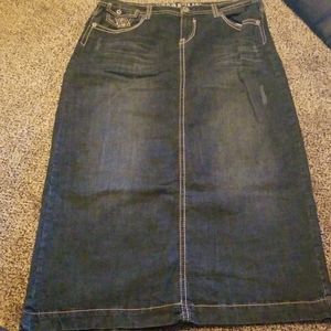 Hydraulic Jean skirt